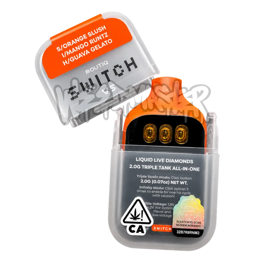 Orange Slush · Mango Runtz · Guava Gelato - Boutiq Switch V.5 Liquid Live Diamonds