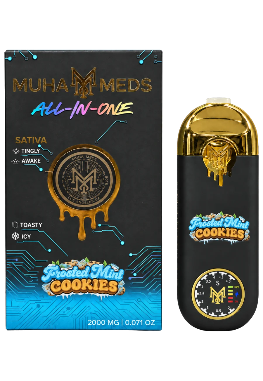 Muha Meds Frosted Mint Cookies Sativa All-In-One Disposable 2000mg — พอตกัญชาของแท้ Thailand