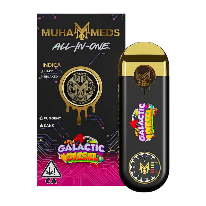 Muha Meds Galactic Diesel All-In-One Disposable 2000MG — Indica พอตกัญชาของแท้ Thailand