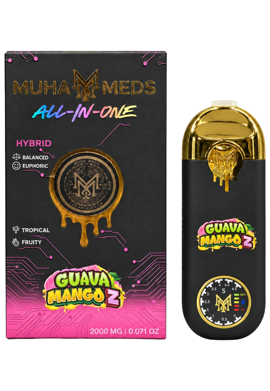 Muha Meds Guava Mango Z Hybrid All-In-One Disposable 2000mg — พอตกัญชาของแท้ Thailand